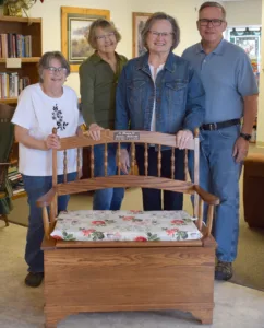 Bench dedicated at Niagara meal site to Bernice Kadulski